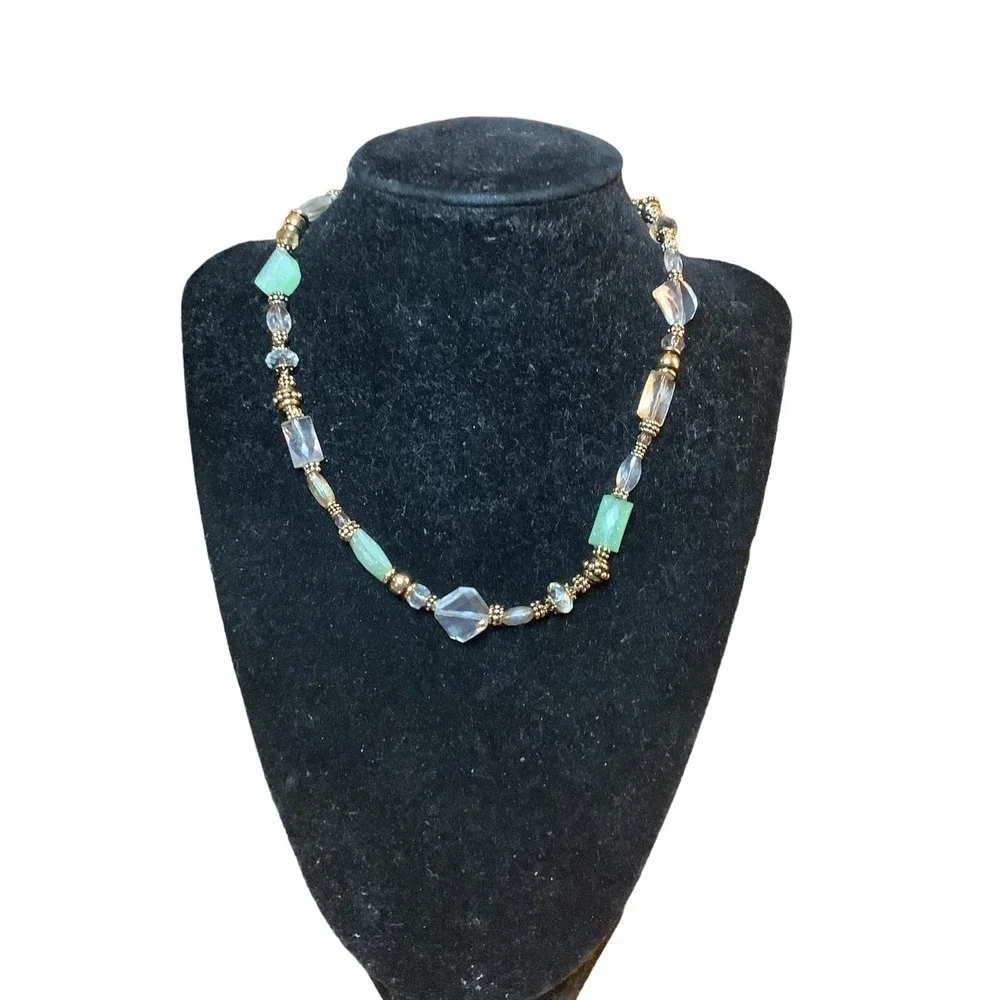 Faceted Glass Beaded Necklace